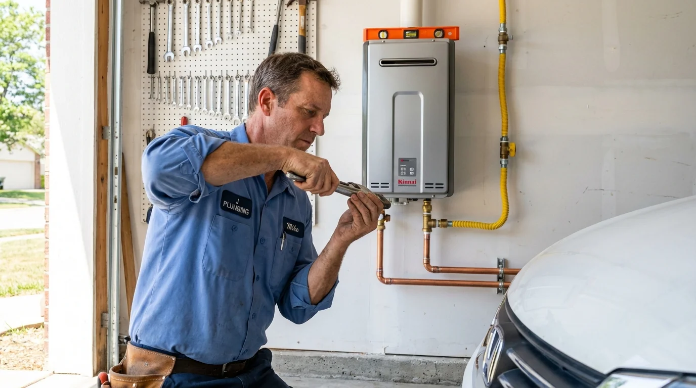Tankless water heater installation by a Johns Plumbing LLC plumber in Hobe Sound